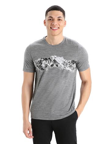 Pánské Tričko Icebreaker Merino Tech Lite II Krátké Sleeve Remarkable Range Šedé | CZ 1740KORI